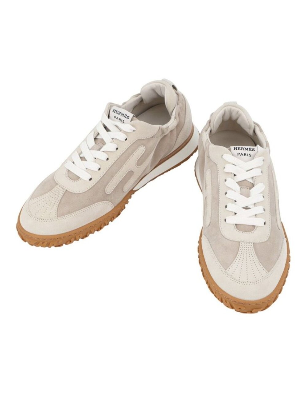 Hermes Sneakers Jet Leather Suede 37 Shoes